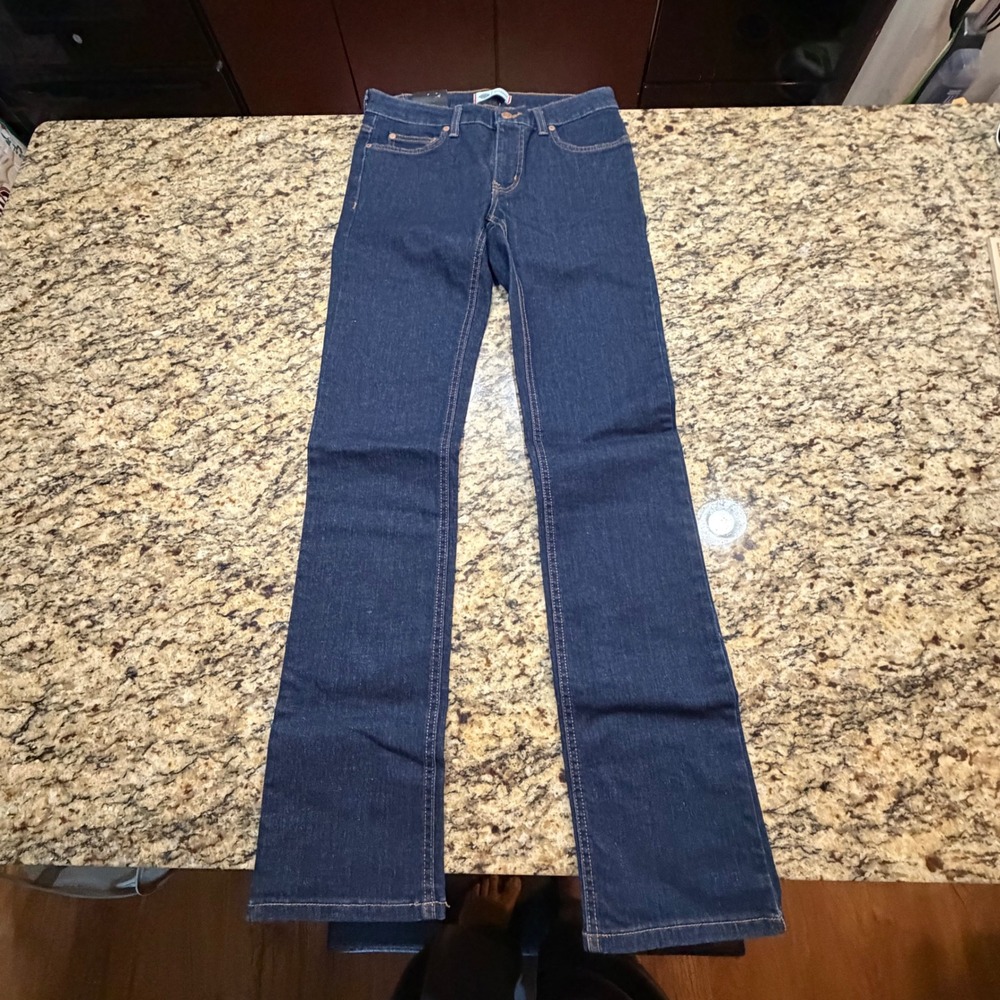 Dickies Straight Leg Jeans Dark Indigo Denim Size 00  ws